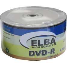 Elba Dvd-R 4,7GB-120MIN 50li 16X Printable Dvd-R Shrink