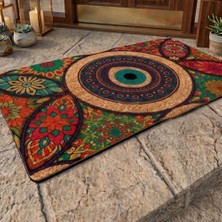 Uygur Home Pop-Art Nazar Boncuğu Tasarımlı Paspas - Dijital Baskılı Taban Kapı Önü Paspası