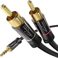 Vuralsin38 – Cinch'ten 3,5mm 'a Adaptör Kablosu – 1m – Çok Yönlü Tak ve Çalıştır Ses Kablosu (Aux/3,5 Mm'den 2x Cinch/rca'ya Akıllı Telefon, Tablet, Ses Çubuğu, Tv, Dizüstü Bilgisayar, Mp3)