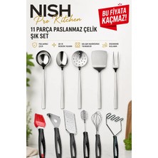 Birpa "nısh Pro Kitchen" 11 Parça Paslanmaz Çelik Şık Set