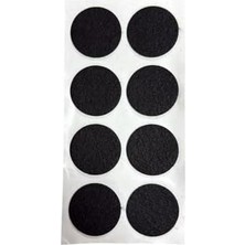 Siyah Keçe 8 Adet 5 cm Yuvarlak Yapışkanlı, Masa, Koltuk Altı Parke Koruma Keçesi