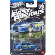 Vuralsin38 And Furious Graphic Remix Auto Lancer Evolutıon Vıı - Model Cast Ölçek 1:64 - Uzunluk 7 cm - JBY47