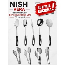 Birpa Nısh Véra – Paslanmaz Çelik Servis & Mutfak Seti (9 Parça)