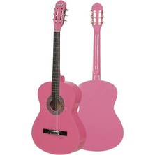 Die Grup Midex CG-270PK Pembe Renk Klasik Gitar 4/4 Yetişkin Boy Sap Ayarlı Full Set