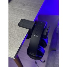 Die Grup Premium Siyah Masa Kenarı Kulaklık Standı – Shadow Edition V6 (Yeni Versiyon) | Kaydırmaz Keçeli, Ergonomik ve Güçlendirilmiş