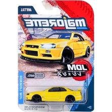 Die Grup Majorette Japan Serisi Premi̇um Arabalar Nıissan Skyline Gt-R (R34) Sarı