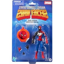 Die Grup Efsaneler Serisi Gizli Savaşlar Örümcek Adam (Alien Kostümü), Retro Çizgi Roman Koleksiyon 15,8 cm Aksiyon Figürü Mercek Kalkanı ile