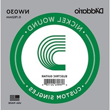 Die Grup Daddario NW030 Elektro ve Akustik Tek Tel, 5li Paket, (La), Nicke