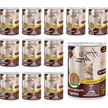 Die Grup Yetişkin Kedi Tavuklu ve Jöleli Konserve Mama 400 gr x 12 Adet