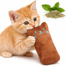 Die Grup Sogud Catnip Kedi Oyuncağı Kahverengi – Sesli Peluş Kedi Oyuncak, Isırınca Ses Çıkaran Plush Cat Toy, Yumuşak Dayanıklı Mini Boy Kedi Oyuncağı, Kediler Için Eğlenceli Oyuncak