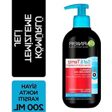 Die Grup Garnier Skin Naturals Saf & Temiz Siyah Nokta Karşıtı Kömürlü Temizleme Jeli 200 ml 1 Paket (1 x 200 Ml)