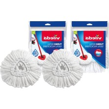Die Grup Vileda Turbo Classic Mop Yedek Başlık, Mikrofiber, Beyaz, 2 Adet