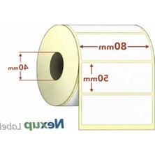 Die Grup 80X50 mm Termal Etiket, Barkod/adres/kargo Termal Etiketleri, Zebra ve Diğer Yazıcılarla Uyumlu