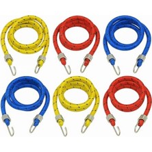 Die Grup Bagaj Ahtapotu 6’lı Asorti Set, 100 cm Sabit ve 1,5 mt Uzayabilen Kalın Bagaj Lastiği, Kancalı Gergi Ipi, Araba, Bisiklet, Motosiklet ve Yük Sabitleme Için Dayanıklı Taşıma Aparatı