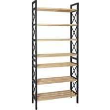 Die Grup Bituclass 8 Katlı Çok Amaçlı Raf Ayakkabılık – 47X18X127 Cm, Mdf ve Plastik Malzeme, Kolay Kurulum Qr Kodlu, Modern ve Dekoratif Düzenleyici Dolap Ünitesi, Siyah