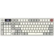 Die Grup Hawk Gaming HK258 Membrane LCD Rgb Kablosuz/bluetooth Siyah Turuncu Full Türkçe Gaming Klavye (Kırmızı Haki)