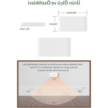 Die Grup 2 Adet Beril Iki Yönlü Sensörlü Şarjlı LED Aplik, 5W 2700K Sıcak Işık, Dc 5V, 110° Hareket Algılama, 3-5m Sensör Mesafesi, 20 Saat Sabit Işık Süresi, Otomatik/manuel Modlu – Abs Gövde