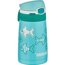 Die Grup Fiftyfifty Çocuk 350 ml Pipetli Paslanmaz Çelik Termos Bpa Içermez 7 Renk Turkuaz