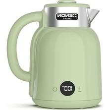 Die Grup Xenon Smart Akıllı Kettle Paslanmaz Çelik Çift Katmanlı Wi-Fi Mobil Uygulama ile Uzaktan Kontrol Edilebilen Otomatik Kapanma Hızlı Kaynatma Kaçak Akım Korumalı Su Isıtıcı 1.5 Lt (Yeşil) X7101
