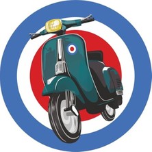 Die Grup Sticker Usta Vespa Sticker 00022 Renkli 8 x 8 cm