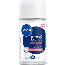 Die Grup Nıvea Kadın Roll On Deodorant Derma Control Natural Tone 50 Ml, Koltuk Altı Kararmasına Karşı Etkili, Eşit Cilt Tonu, 72 Saat Anti Perspirant Koruma, C Vitamini, Hyaluronik Asit, Alkol Içermez