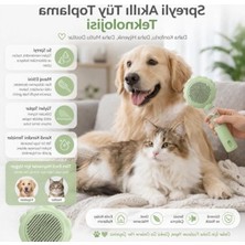 Die Grup Kedi Köpek Spreyli Tarak Toplama Fırçası - Su Hazneli Kendinden Temizlemeli Tarak - Paslanmaz Çelik Uçlu - Masaj Etkili Evcil Hayvan Tarağı - Tüy Dökülme Karşıtı Fırça