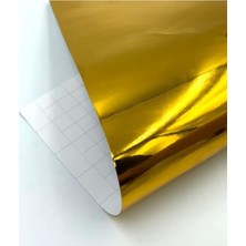 Die Grup Gold Aynalı Varak Altın Parlak Kendinden Yapışkanlı Otomobil Jant Motorsiklet Bisiklet Mobilya Beyaz Eşya Aksesuar Kaplama Folyosu Su Geçirmez Dayanıklı Folyo (122CMX2METRE)