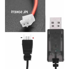 Die Grup 3.7V Lityum Pil USB Şarj Kablosu Xh2.54 Soket Lipo Batarya Rc Quadcopter Drone Helikopter Bot Uçak Araba Syma Hubsan X5C X5SC