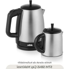 Die Grup Sinbo STM-5845 Çelik Elektrikli Çay Makinesi Inox Çaycı 2-In-1 Demlik Su Isıtıcı 1600W Otomatik Kapama
