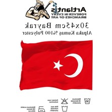Die Grup Bayrak 30X45 cm Türk Bayrağı Kumaş 1 Adet Alpaka Kumaş Bez Bayrak Kaliteli Türk Bayrağı