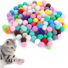 Die Grup Aee® 50 Adet Peluş Kedi Topu 3 cm – Renkli Yumuşak Kedi Oyuncağı Seti, Kedi Oyun Topu, Kedi Oyun Tabancası Yedek Top, Hafif Oyuncak Top