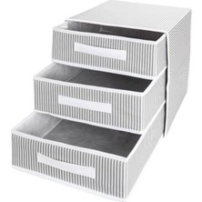 Die Grup Orret Home Dolap Içi Kumaş Kaplamalı Mini Çekmece Organizer, Çekmeceli Dolap Içi Düzenleyici, Iç Çamaşırı Çorap Tekstil Organizer Kutusu (2 Çekmeceli)