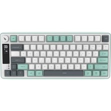 Die Grup Hawk Gaming HK255 Membrane LCD Rgb Kablosuz/bluetooth%75 Türkçe Gaming Klavye (Gri Yeşil)