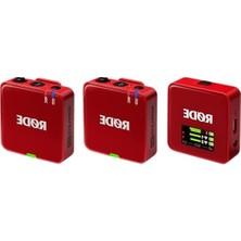 Die Grup Røde Wireless Go (Gen 3) - Üçüncü Nesil, 32-Bit, Çift Vericili, Kayıt Özellikli Kablosuz Mikrofon Seti (Kırmızı)