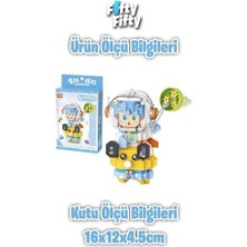 Vuralsin38 Loz Micro Block Serisi Mavi Astronot 390 Parça Oyuncak Yapım Seti FFLZ-8827