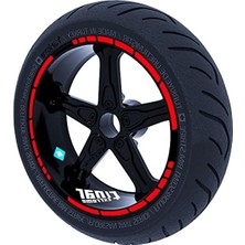 Die Grup Reflektif Kırmızı Moto Gp Stili Jant Şeridi Sticker