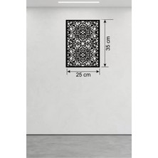 Mey İthalat Mey Ithalat® Floral Mandala Tasarım Ahşap Duvar Tablosu - 25X35 cm Lazer Kesim Dekoratif Pano