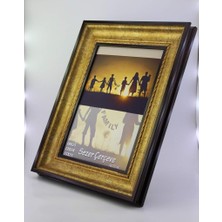 Vuralsin38 13X18 cm Altin Siyah Renkli Eskitme Dekoratif Konsol Fotoğraf Çerçevesi
