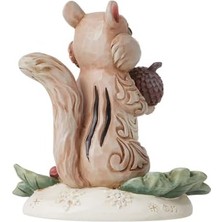 Vuralsin38 Jim Shore Heartwood Beyaz Ağaçlık Alan Sincap Figürü, 9 Cm, Polireçine, Sim, Kalsiyum Karbonat