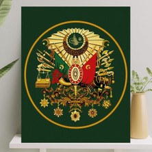 Vuralsin38 Sayılarla Boyama Tuval Seti Fırça Boya Dahil (Çıtalı) 40X50 cm - Osmanlı Tuğrası