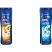 Vuralsin38 Clear Men Kepeğe Karşı Etkili Şampuan Saç Dökülmesine Karşı Kahve Çekirdeği Özü 350 Ml(1) Clear Men Kepeğe Karşı Etkili Şampuan Sport Menthol Ferahlatıcı Mentol Etkisi 350 Ml(2)