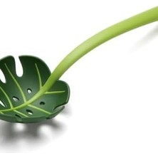 Yaprak Kepçe,jungle Servis Kaşığı, Jungle Spoon Mutfak Kaşığı, Yaprak Servis Kaşığı,-