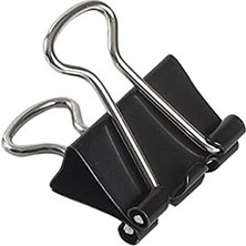 Ergün Collection Kraf Binder Clips 15 mm 415G 12'li Renkli Desenli Dayanıklı Metal Kırtasiye Ürünleri