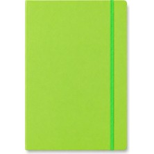 Fabriano Quaderno Notebook A5 80 Yaprak Noktalı Elastik Bantlı, Jel - Lime