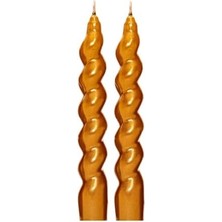 Vuralsin38 2'li Twirl Glow Şamdan Mum Seti (18 Cm)