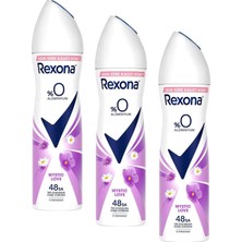Vuralsin38 Rexona Kadın Sprey Deodorant Mystic %0 Alüminyum 150 ml (3 Paketi)