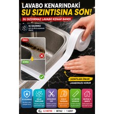 Open City Su Sızdırmaz Lavabo Kenar Bandı 3.2 Metre Beyaz Mutfak Banyo Küvet Klozet Derz Koruma Bandı