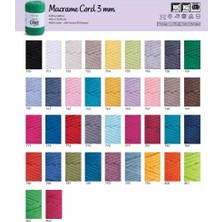 Vuralsin38 El Örgü Ipi Macrame Cord 3 Mm, 750, 2X500 gr