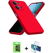 Pileli Store Pilelistore™ Redmi 15C 4g Kılıf Ahenk Serisi - Siyah 3D Antistatik Cam Ekran Koruyucu + Raze Metal Kamera Lens - Sh