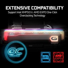 Geıl Ram Dımm 16GB Ddr5 Orıon V Rgb GAVSG516GB5200C38BSC 5200MHZ
